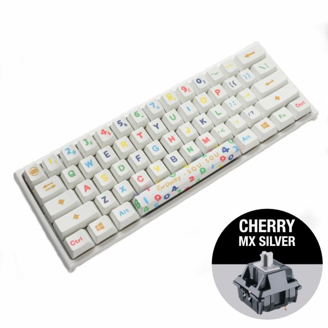 Геймърска механична клавиатура Ducky x SOU SOU One 2 Mini White RGB, Cherry MX Silver 