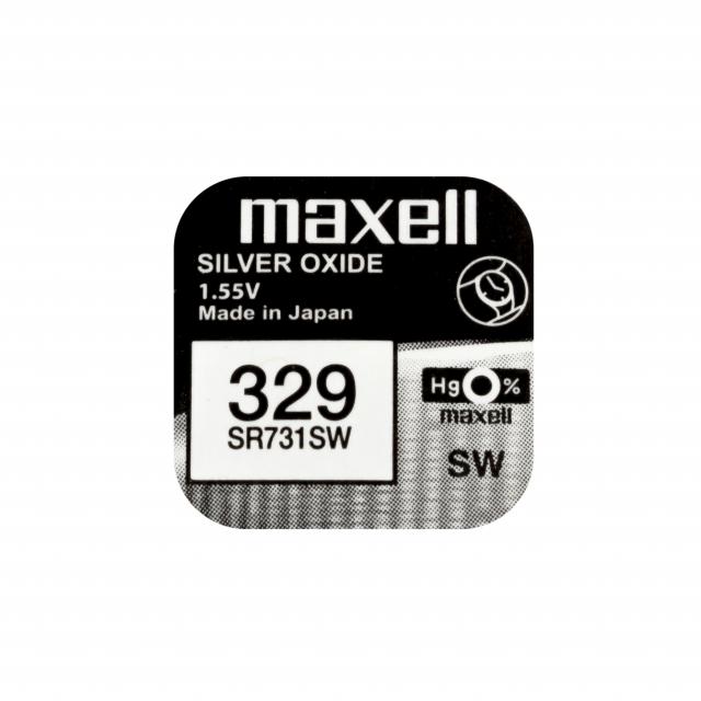 Бутонна батерия сребърна MAXELL SR731 SW / 329/, 1.55V 
