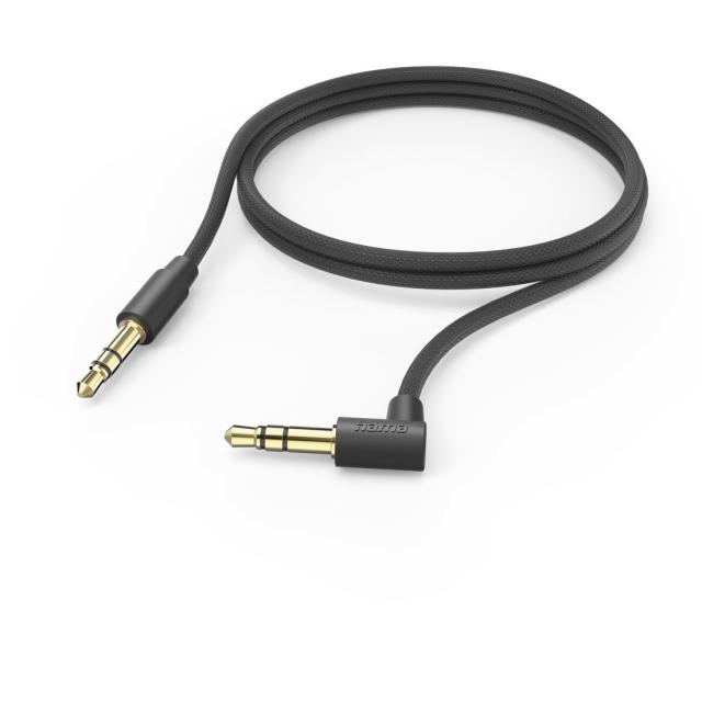 HAMA Aux аудио кабел, 3,5 мм жак - 3,5 мм жак, под ъгъл 90°, 201528 