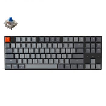 Mechanical Keyboard Keychron K8 Hot-Swappable TKL Gateron Blue Switch White LED Gateron Blue Switch ABS