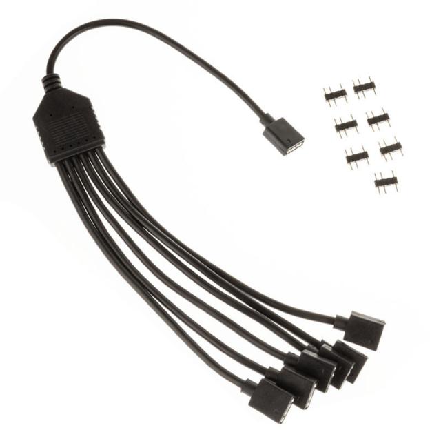 Kolink cable splitter 1-6 3-pin 5V, ARGB Accessories 