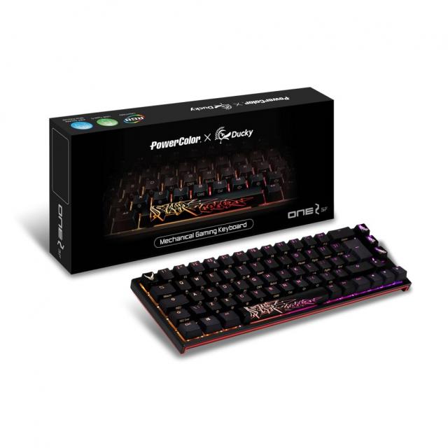 Геймърскa механична клавиатура Ducky x PowerColor One 2 SF RGB, Kailh BOX White 