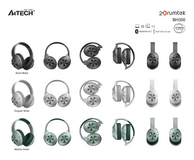 A4tech BH300 Wireless Headset, Green 