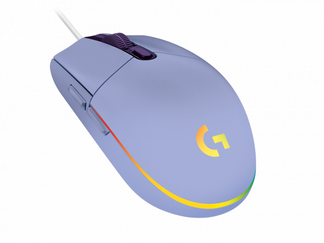 Gaming Mouse Logitech, G102 LightSync, RGB, Optical, Wired, USB, Lilac 