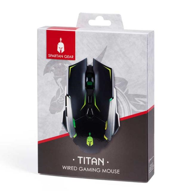 Gaming Mouse Spartan Gear Titan, Black 