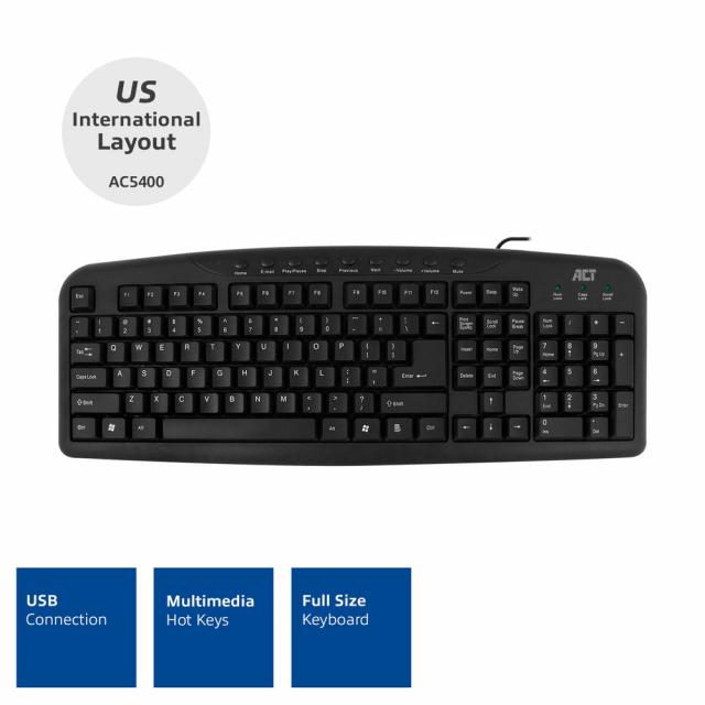 ACT Keyboard USB (Qwerty/US layout) 