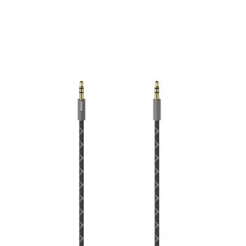 Hama Audio Cable, 3.5 mm Jack Plug - Plug, Stereo, Metal, Gold-Plated, 0.75 m