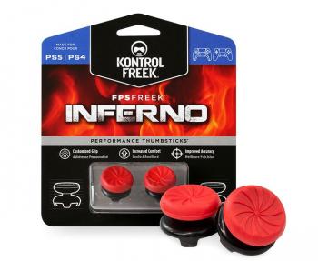 Сменяеми бутончета Thumb Grips KontrolFreek Inferno PS4/PS5 за Dual Shock/Dual Sense, червени