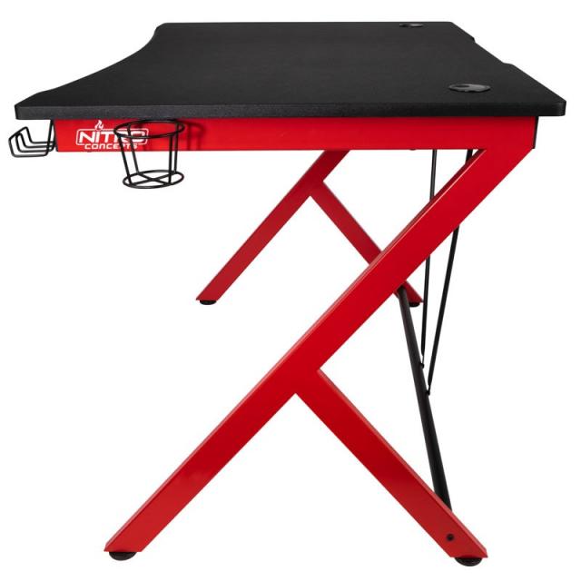 Gaming desk Nitro Concepts D12, Black/Red 