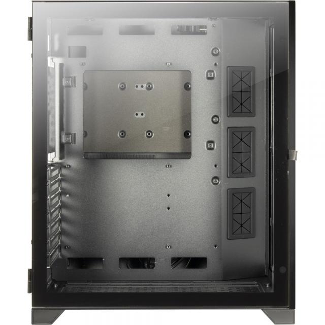 Кутия InterTech C-702 DIORAMA, ATX, μATX, ITX, Стъклен панел, Чернa 