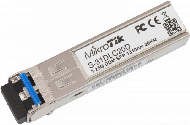 SFP Module Mikrotik S-31DLC20D, 1.25G, 20km 