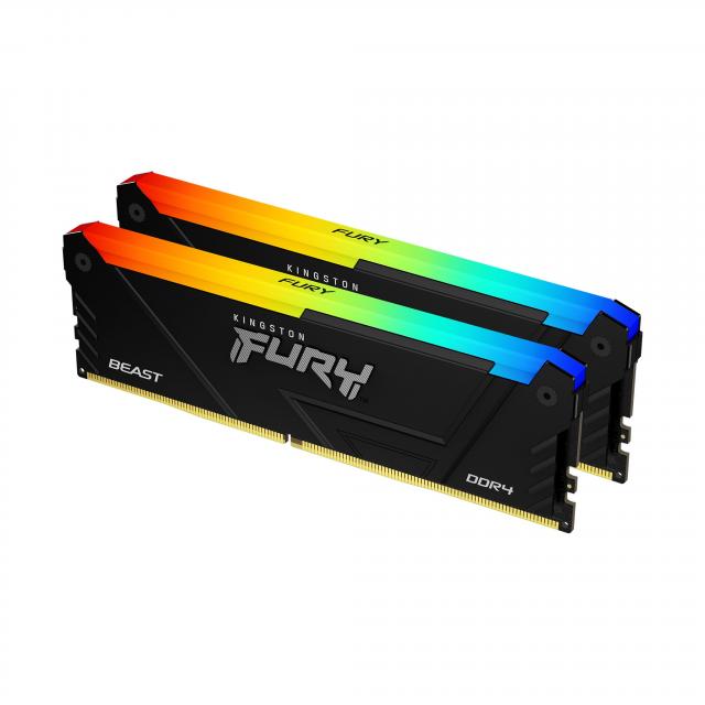 Memory Kingston FURY Beast Black RGB 64GB(2x32GB) DDR4 3600MHz CL18 