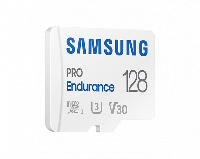 Карта памет Samsung PRO Endurance, microSDXC, UHS-I, 128GB, Адаптер 