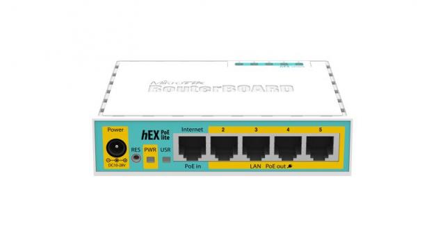 Ethernet router MiKrotik RB750UPr2, 10/100 Mbps, PoE, 64 MB, CPU 650MHz, White 