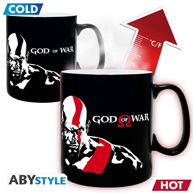 Чаша ABYSTYLE GOD OF WAR - Kratos, Сменящ се цвят, 320ml 