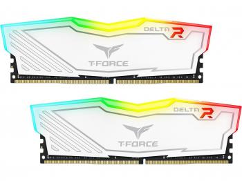 Памет Team Group T-Force Delta RGB White, DDR4, 32GB (2x16GB), 3600MHz, 1.35V