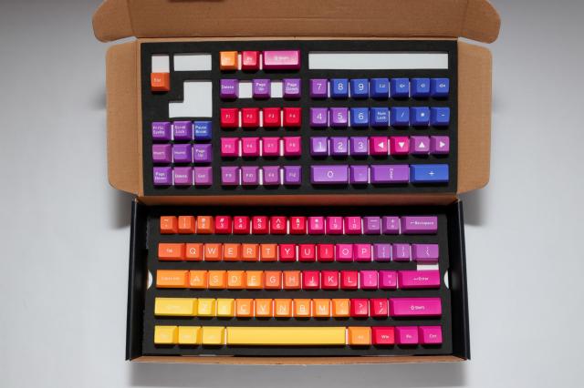 Капачки за механична клавиатура Ducky Afterglow, 108-Keycap Set ABS, Double-Shot, US Layout 