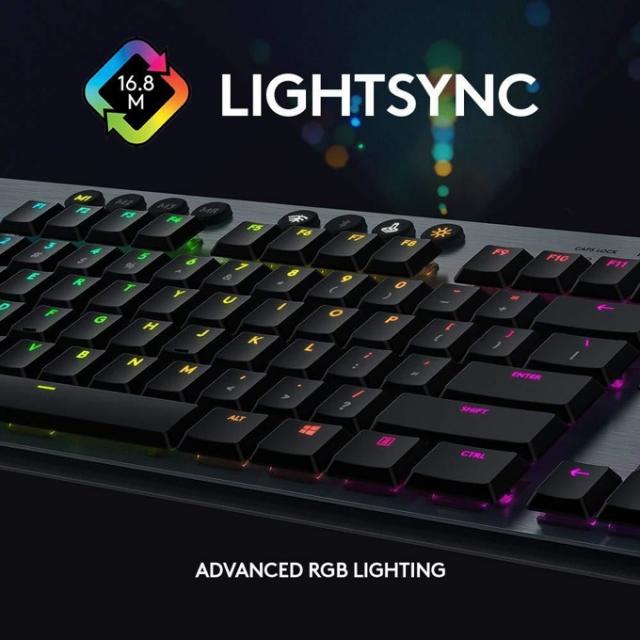 Геймърска механична клавиатура Logitech, G815 Lightsync RGB, Clicky суичове, US Layout 