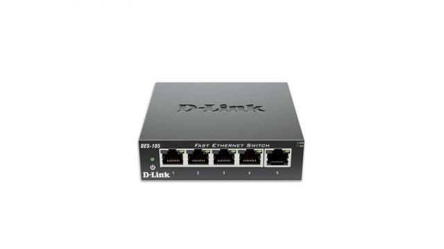 Switch D-Link DES-105/E 5-port 10/100 Metal Housing Desktop Switch 