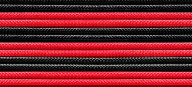 Комплект оплетени кабели Cooler Master, Червено/Черни 