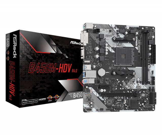 Дънна платка ASROCK B450M-HDV R4.0 