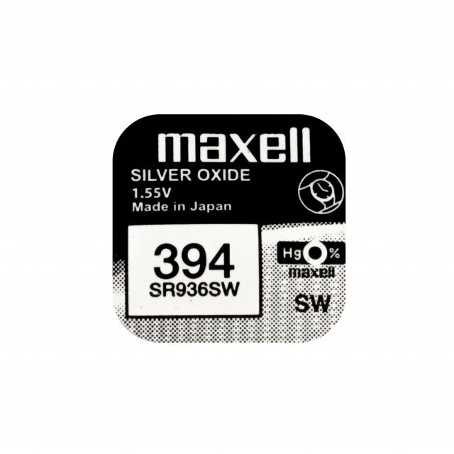 Бутонна батерия сребърна MAXELL SR936 SW /AG9/, 394 1.55V 