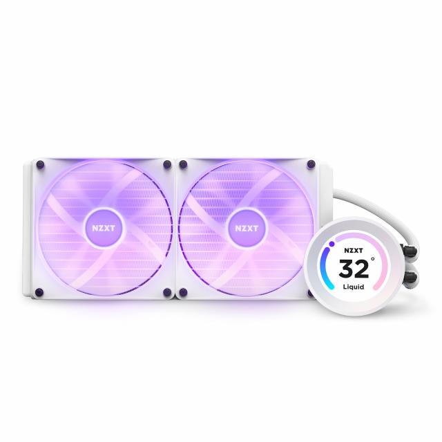 AIO Liquid Cooler NZXT Kraken Elite RGB 280 White, Customizable LCD Display 