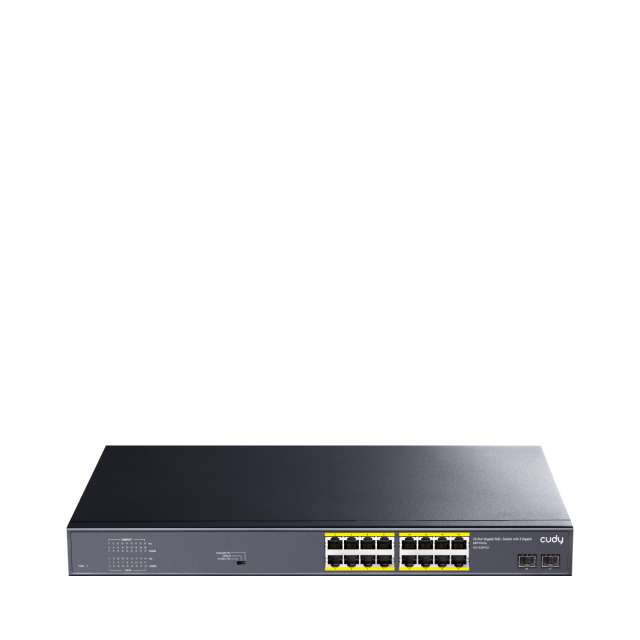 Switch Cudy GS1020PS2, 16 x Gigabit PoE, 2 x Gigabit SFP 