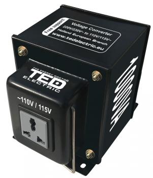 TED ELECTRIC voltage converter  220V / 110V  Up / Down  1000VA  TED003645