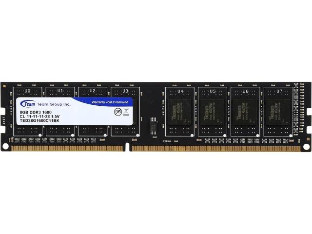 Memory Team Group Elite DDR3 - 8GB, 1600 mhz, CL11-11-11-28 1.5V 