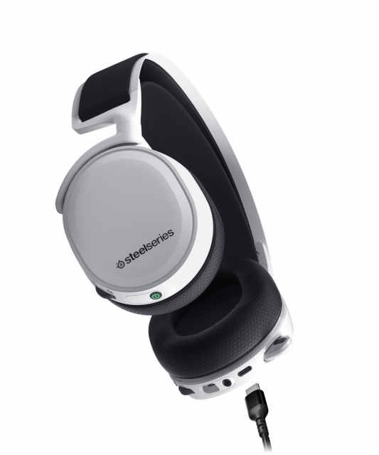 Геймърски слушалки SteelSeries, Arctis 7+, Микрофон, Бял 