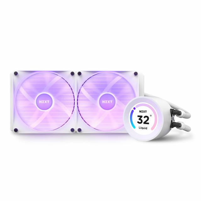 AIO Liquid Cooler NZXT Kraken Elite RGB 280 White, Customizable LCD Display 