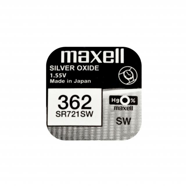 Button Battery Silver MAXELL SR721 SW /AG11/362/1.55V 