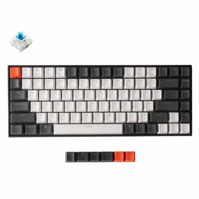 Mechanical Keyboard Keychron K2 Hot-Swappable Compact Gateron Blue Switch White LED Gateron Blue Switch ABS 