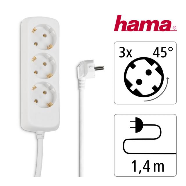 Разклонител HAMA 3гнезда, 30381 