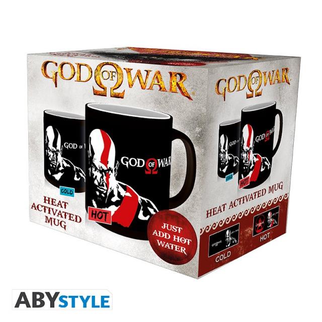 Чаша ABYSTYLE GOD OF WAR - Kratos, Сменящ се цвят, 320ml 