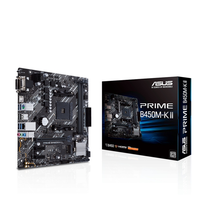 Дънна платка ASUS PRIME B450M-K II, AM4, DDR4 