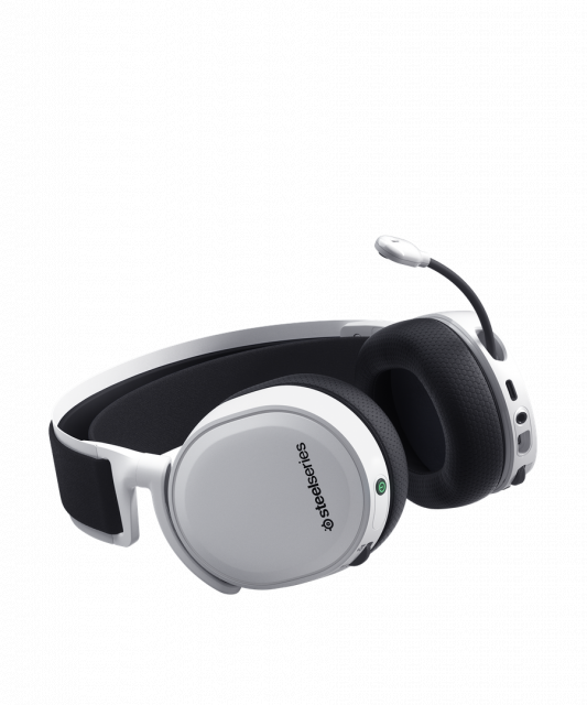 Геймърски слушалки SteelSeries, Arctis 7+, Микрофон, Бял 