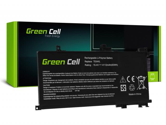 Батерия  за лаптоп GREEN CELL TE04XL, HP Omen 15-AX, 15-AX052NW, 15-AX204NW, 15-AX205NW, 15-AX212NW, 15-AX213NW, Pavilion 15-BC050NW, 15V, 4112mAh 