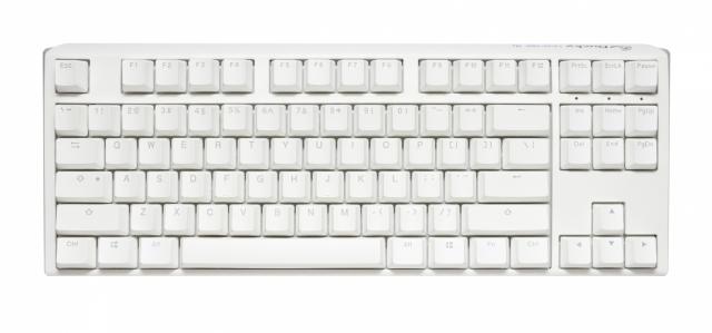 Mechanical Keyboard Ducky One 3 Pure White TKL Hotswap Cherry MX Silver, RGB, PBT Keycaps 