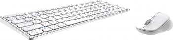 Wireless Keyboard Set RAPOO 9700M, Multi mode, Bluetooth, 2.4Ghz, White