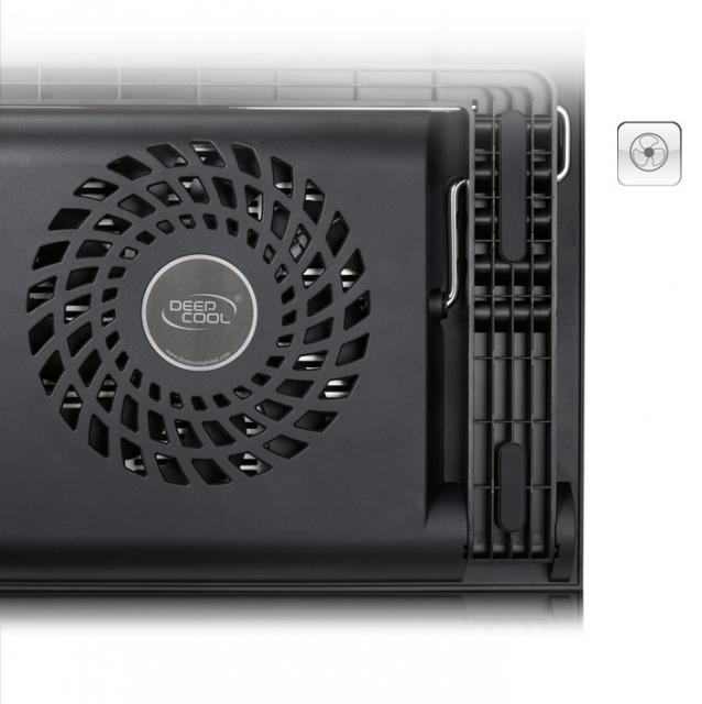 Notebook Cooler DeepCool N9BLACK, 17", 180 mm, Black 
