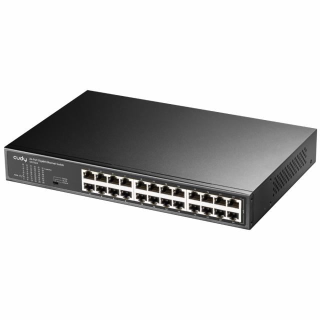 Суич Cudy GS1024, 24 портов, 10/100/1000, Auto-MDI/MDIX, за 19" rack 