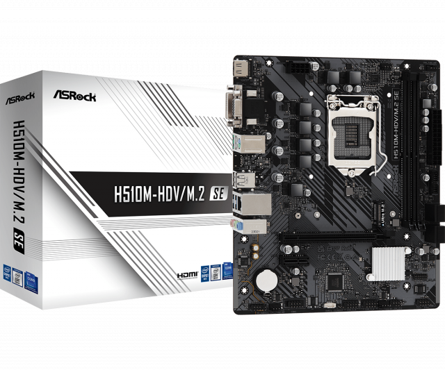 Motherboard ASRock H510M-HDV/M.2 SE, LGA1200, DDR4, mATX 