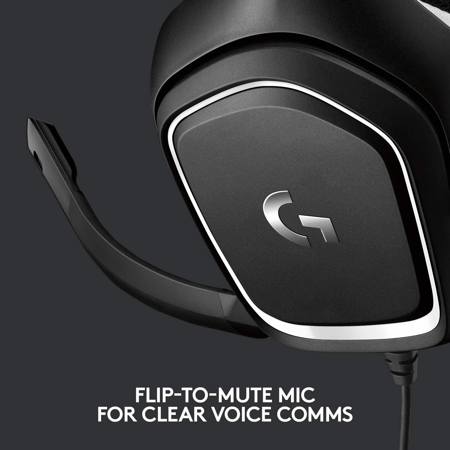 Gaming Earphone Logitech G332 SE Microphone Black