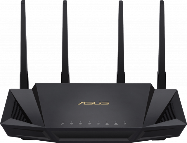Wireless Router ASUS RT-AX58U V2, AX3000 Dual Band WiFi 6 (802.11ax), MU-MIMO, IPv6, OFDMA, AiMesh, AiProtection Pro, 2402 Mbps 
