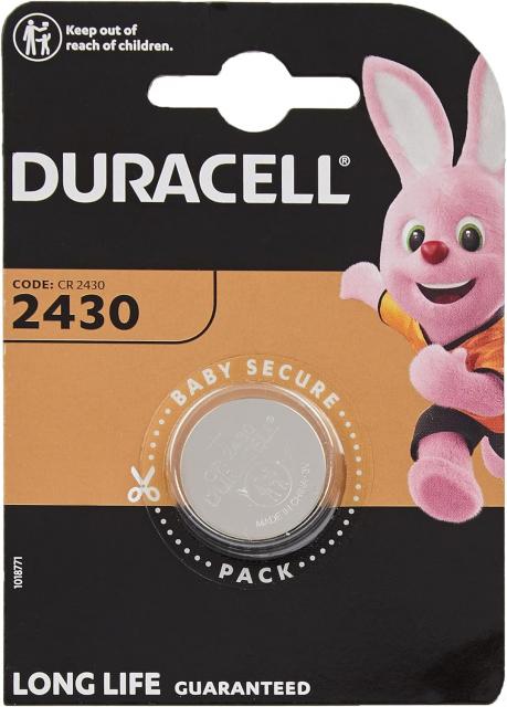 Lithium Button Battery DURACELL CR2430 3V 1 pcs in blister /price for 1 battery/  GP 