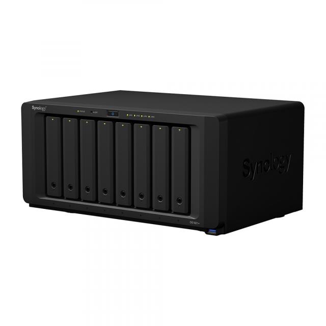 Мрежов сторидж Synology DS1821+, За 8 диска, До 108TB, RAM 4GB, Гигабит, USB3.2 