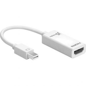 Адаптер j5create JDA159, mini DisplayPort мъжко - HDMI женско, 4K, 125 мм