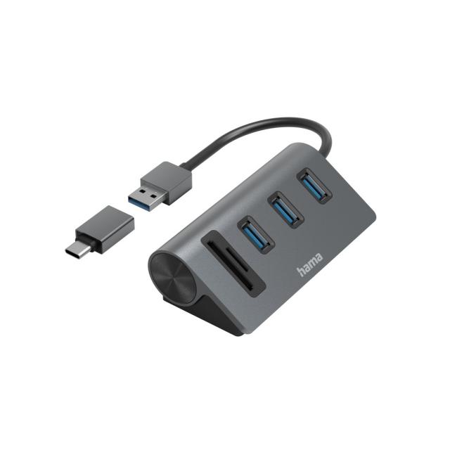 Hama USB Hub/Card Reader, 5 Ports, 200140 